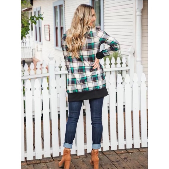 Trending • Green Plaid Cardigan - Picture 4 of 4